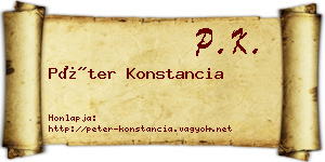 Péter Konstancia névjegykártya